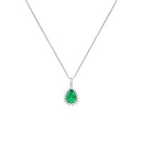 Collar Recarlo Mujer in Oro blanco Smeraldo P030CC162/SM035